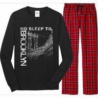 Cool Retro No Sleep Til Brooklyn Old School Portable Stereo Long Sleeve Pajama Set