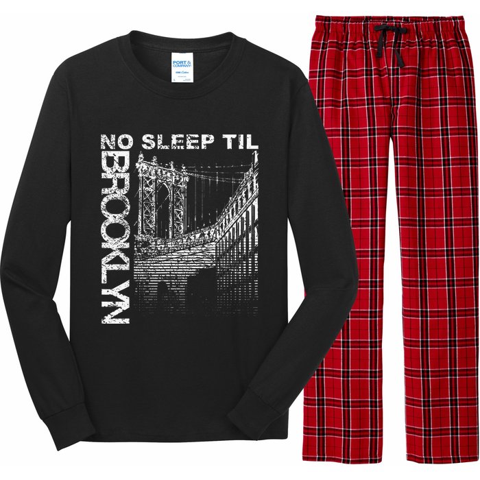 Cool Retro No Sleep Til Brooklyn Old School Portable Stereo Long Sleeve Pajama Set