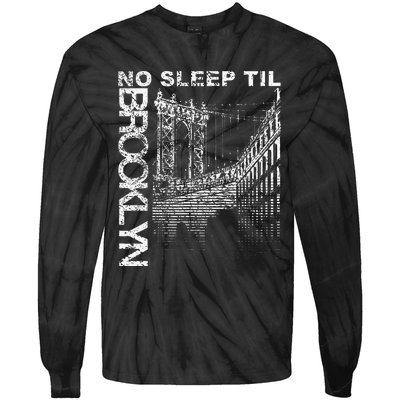 Cool Retro No Sleep Til Brooklyn Old School Portable Stereo Tie-Dye Long Sleeve Shirt