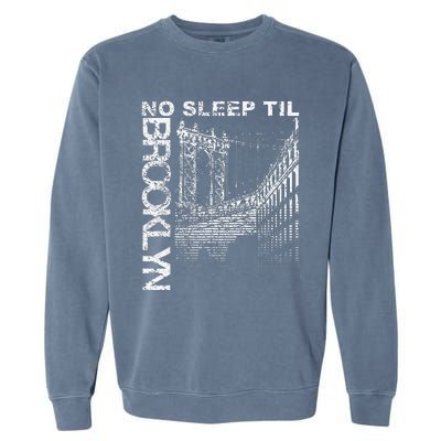 Cool Retro No Sleep Til Brooklyn Old School Portable Stereo Garment-Dyed Sweatshirt