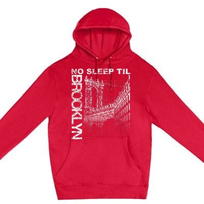 Cool Retro No Sleep Til Brooklyn Old School Portable Stereo Premium Pullover Hoodie