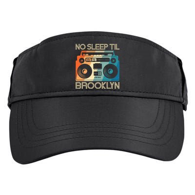 Cool Retro No Sleep Til Brooklyn Old School Portable Stereo Adult Drive Performance Visor