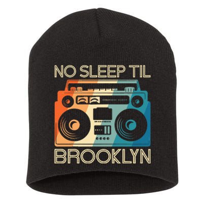 Cool Retro No Sleep Til Brooklyn Old School Portable Stereo Short Acrylic Beanie