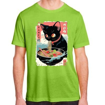 Cat Ramen Noodle Japanese Anime Manga Ramen Kawaii Cat Adult ChromaSoft Performance T-Shirt