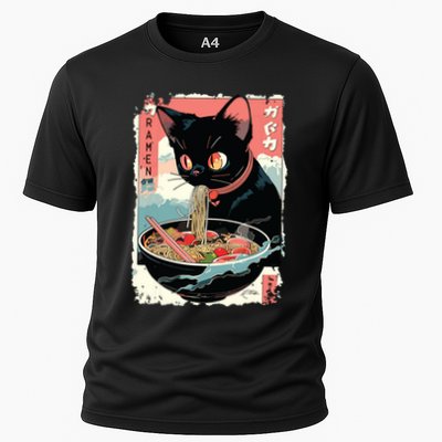 Cat Ramen Noodle Japanese Anime Manga Ramen Kawaii Cat Performance Shirt