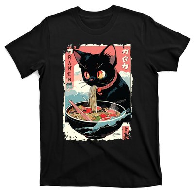 Cat Ramen Noodle Japanese Anime Manga Ramen Kawaii Cat T-Shirt