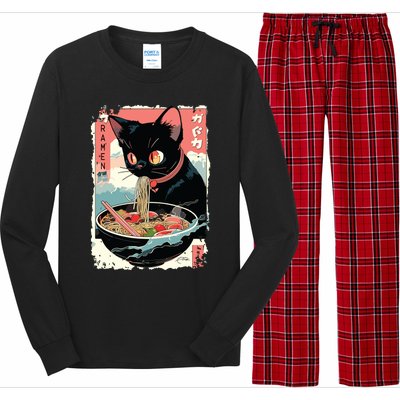 Cat Ramen Noodle Japanese Anime Manga Ramen Kawaii Cat Long Sleeve Pajama Set