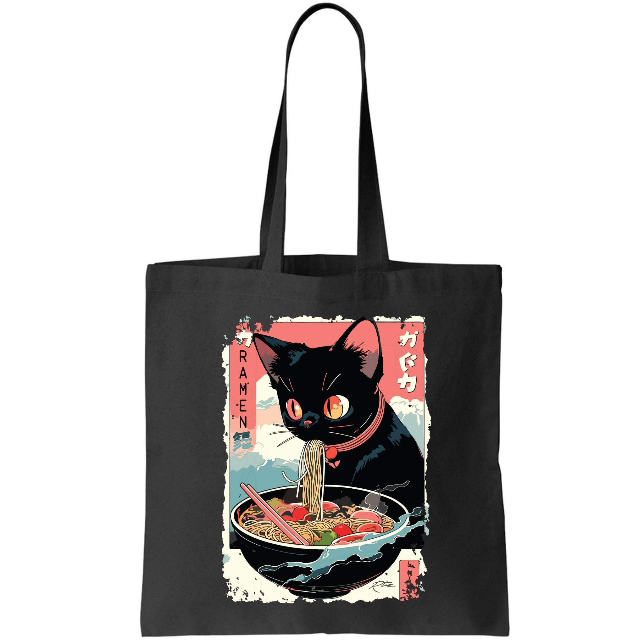 Cat Ramen Noodle Japanese Anime Manga Ramen Kawaii Cat Bag