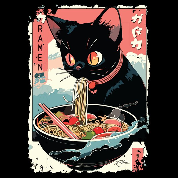 Cat Ramen Noodle Japanese Anime Manga Ramen Kawaii Cat Baby Bodysuit