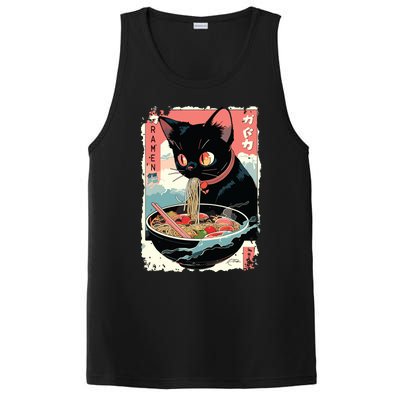 Cat Ramen Noodle Japanese Anime Manga Ramen Kawaii Cat PosiCharge Competitor Tank