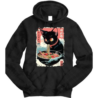 Cat Ramen Noodle Japanese Anime Manga Ramen Kawaii Cat Tie Dye Hoodie