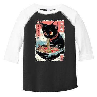 Cat Ramen Noodle Japanese Anime Manga Ramen Kawaii Cat Toddler Fine Jersey T-Shirt