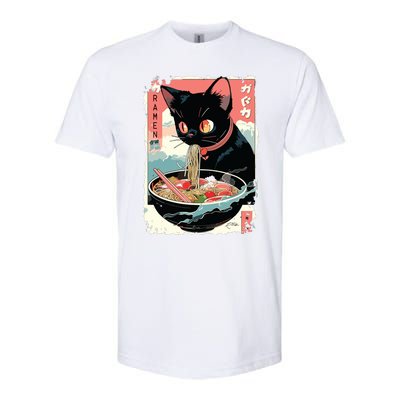 Cat Ramen Noodle Japanese Anime Manga Ramen Kawaii Cat Softstyle® CVC T-Shirt