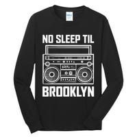 Cool Retro No Sleep Til Brooklyn Old School Portable Stereo Tall Long Sleeve T-Shirt