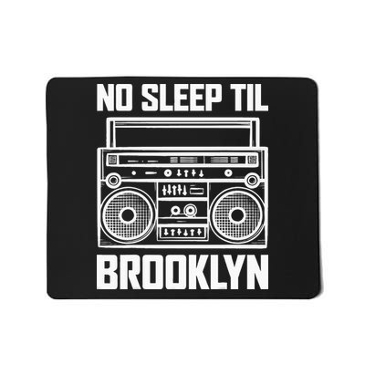 Cool Retro No Sleep Til Brooklyn Old School Portable Stereo Mousepad