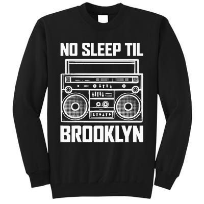 Cool Retro No Sleep Til Brooklyn Old School Portable Stereo Tall Sweatshirt