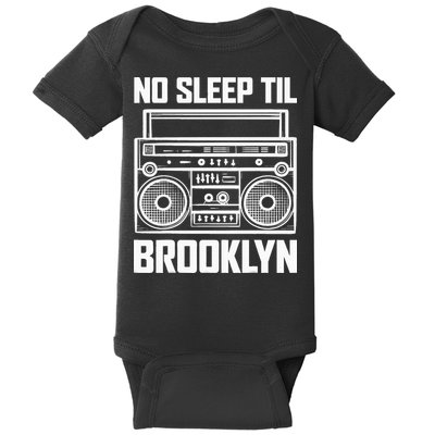 Cool Retro No Sleep Til Brooklyn Old School Portable Stereo Baby Bodysuit