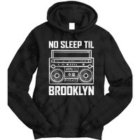 Cool Retro No Sleep Til Brooklyn Old School Portable Stereo Tie Dye Hoodie