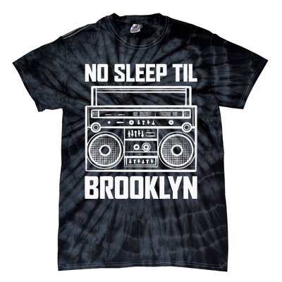 Cool Retro No Sleep Til Brooklyn Old School Portable Stereo Tie-Dye T-Shirt