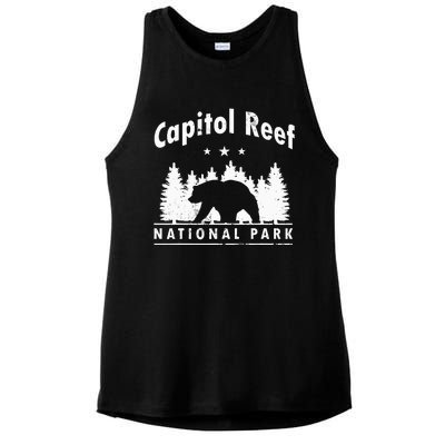 Capitol Reef National Park Bear Souvenir Us Park Ladies PosiCharge Tri-Blend Wicking Tank