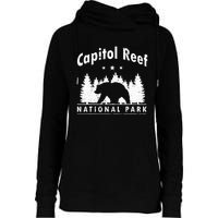 Capitol Reef National Park Bear Souvenir Us Park Womens Funnel Neck Pullover Hood