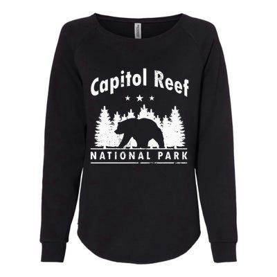 Capitol Reef National Park Bear Souvenir Us Park Womens California Wash Sweatshirt