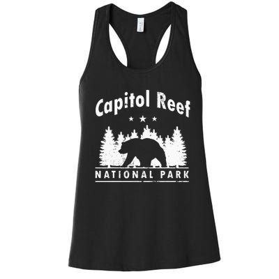 Capitol Reef National Park Bear Souvenir Us Park Women's Racerback Tank