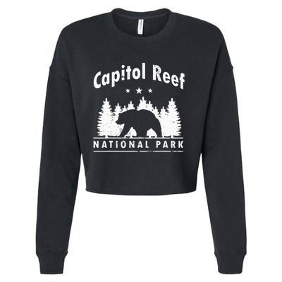 Capitol Reef National Park Bear Souvenir Us Park Cropped Pullover Crew