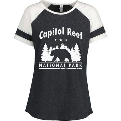 Capitol Reef National Park Bear Souvenir Us Park Enza Ladies Jersey Colorblock Tee