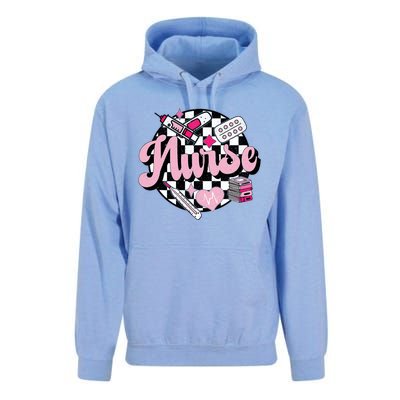 Checkered Retro Nurse School For Women Nursing Groovy Nurse Unisex Surf Hoodie