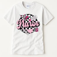 Checkered Retro Nurse School For Women Nursing Groovy Nurse Tall T-Shirt