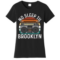 Cool Retro No Sleep Til Brooklyn Old School Portable Stereo Women's T-Shirt