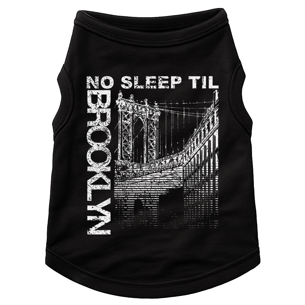Cool Retro No Sleep Til Brooklyn Old School Portable Stereo Doggie Tank