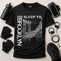 Cool Retro No Sleep Til Brooklyn Old School Portable Stereo Cooling Performance Crew T-Shirt