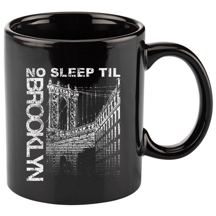 Cool Retro No Sleep Til Brooklyn Old School Portable Stereo 11oz C Handle Ceramic Mug