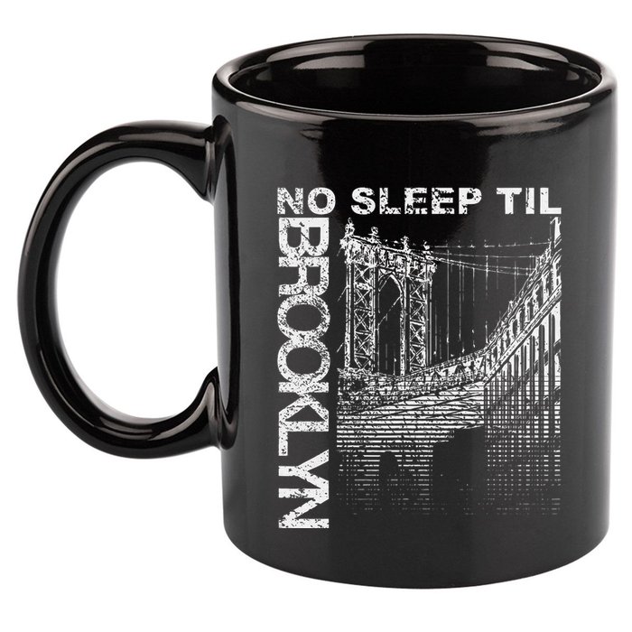 Cool Retro No Sleep Til Brooklyn Old School Portable Stereo 11oz C Handle Ceramic Mug