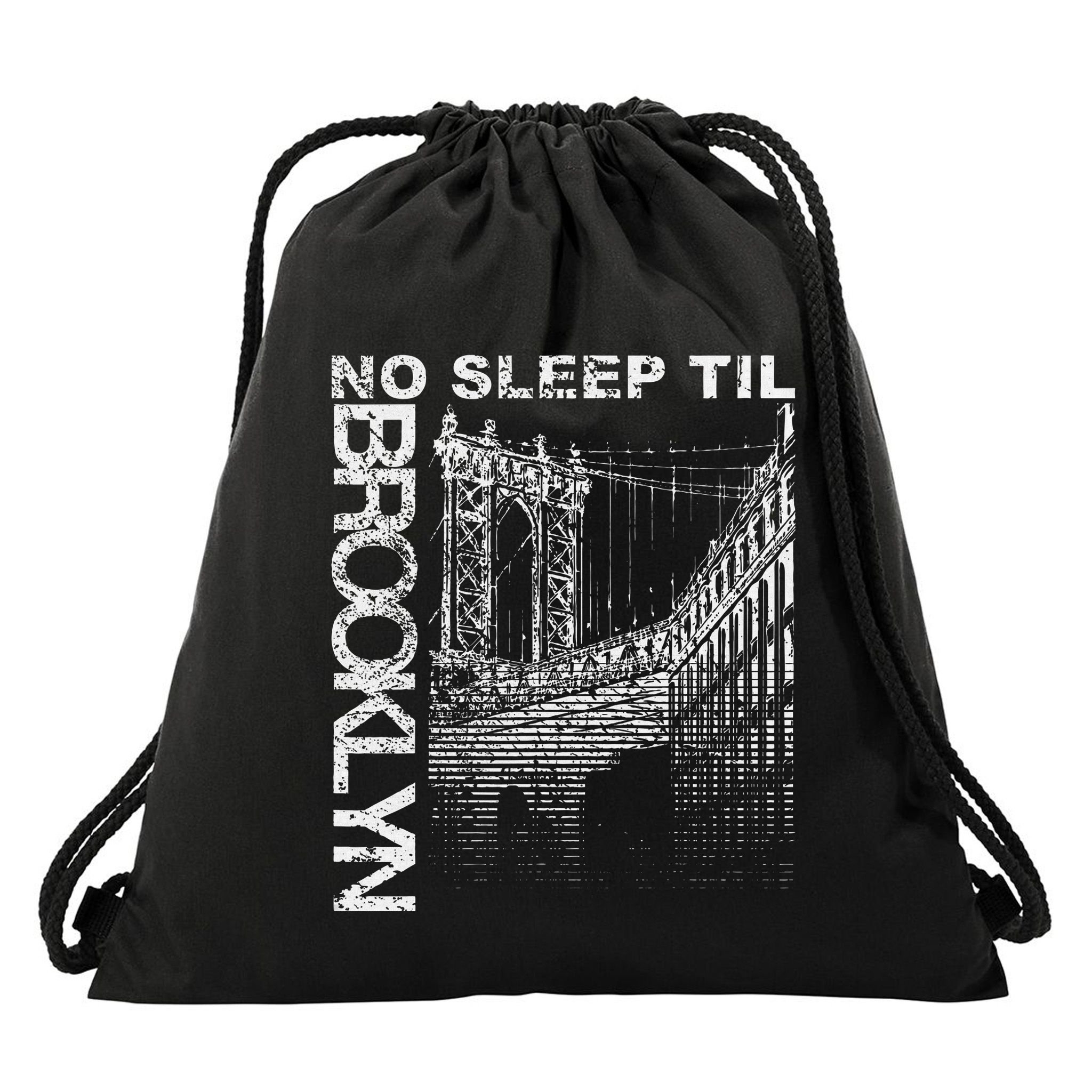 Cool Retro No Sleep Til Brooklyn Old School Portable Stereo Drawstring Bag
