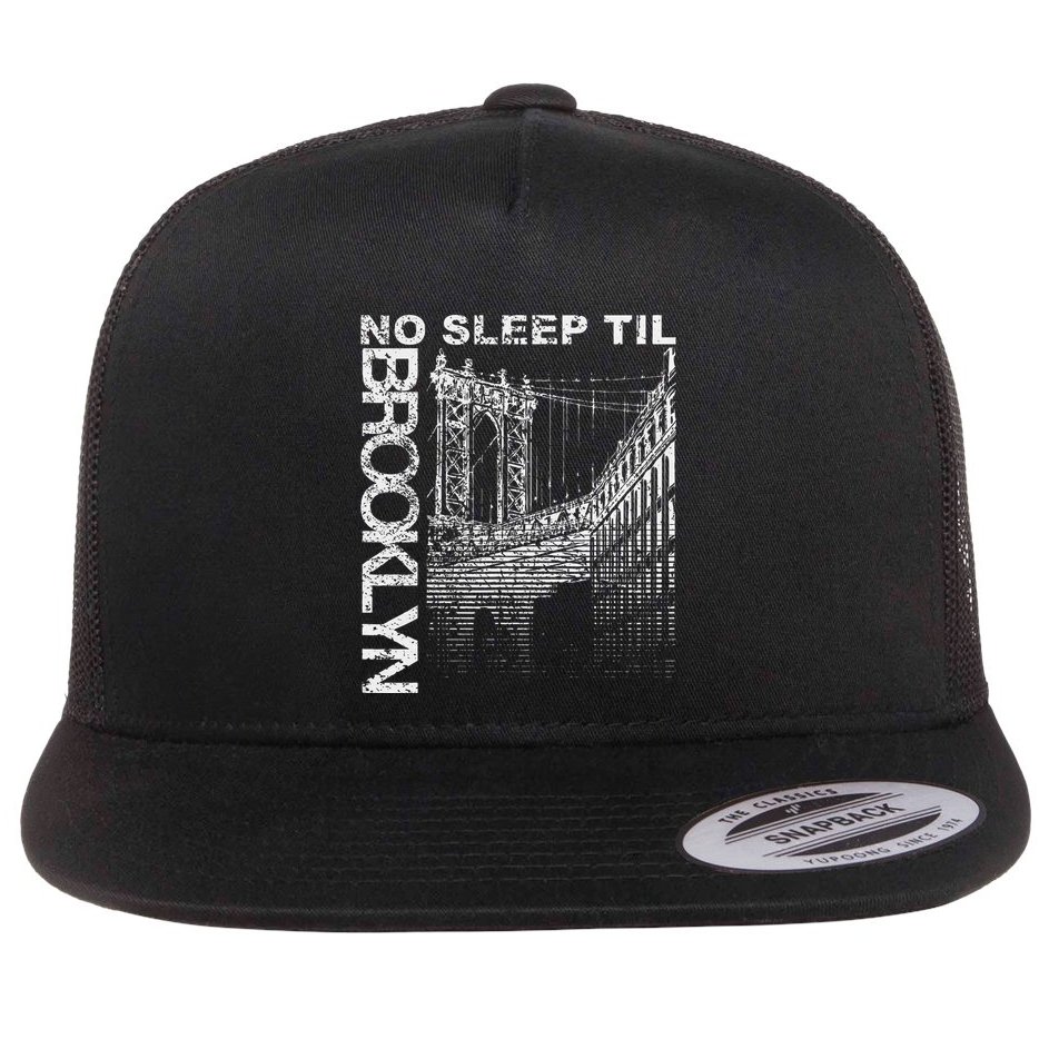 Cool Retro No Sleep Til Brooklyn Old School Portable Stereo Flat Bill Trucker Hat