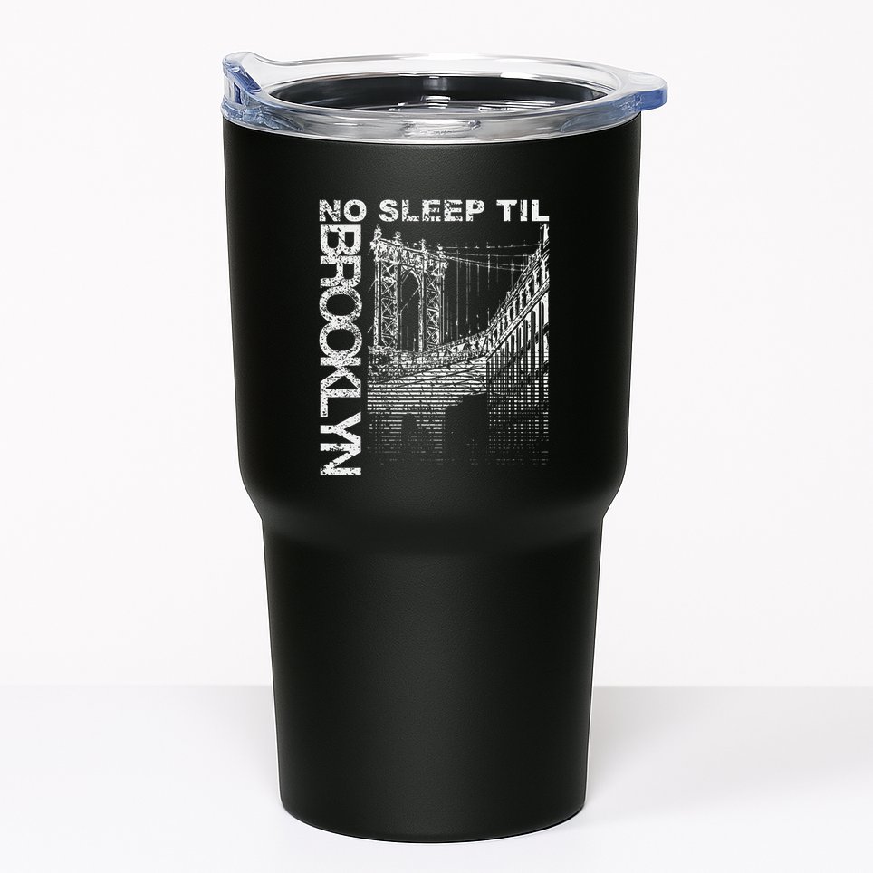 Cool Retro No Sleep Til Brooklyn Old School Portable Stereo Tumbler