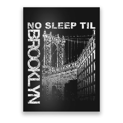 Cool Retro No Sleep Til Brooklyn Old School Portable Stereo Poster
