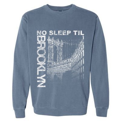 Cool Retro No Sleep Til Brooklyn Old School Portable Stereo Garment-Dyed Sweatshirt