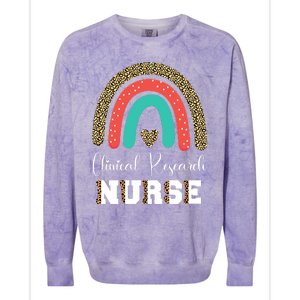 Clinical Research Nurse Leopard Nursing Graduation Gift Colorblast Crewneck Sweatshirt