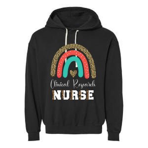 Clinical Research Nurse Leopard Nursing Graduation Gift Garment-Dyed Fleece Hoodie