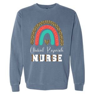 Clinical Research Nurse Leopard Nursing Graduation Gift Garment-Dyed Sweatshirt