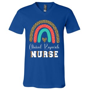 Clinical Research Nurse Leopard Nursing Graduation Gift V-Neck T-Shirt