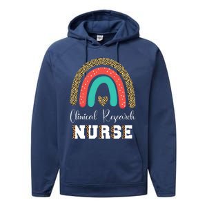 Clinical Research Nurse Leopard Nursing Graduation Gift Performance Fleece Hoodie