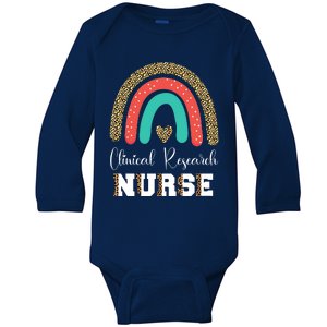 Clinical Research Nurse Leopard Nursing Graduation Gift Baby Long Sleeve Bodysuit