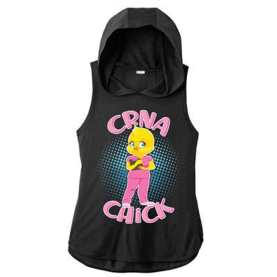 CRNA Chick Ladies PosiCharge Tri-Blend Wicking Draft Hoodie Tank