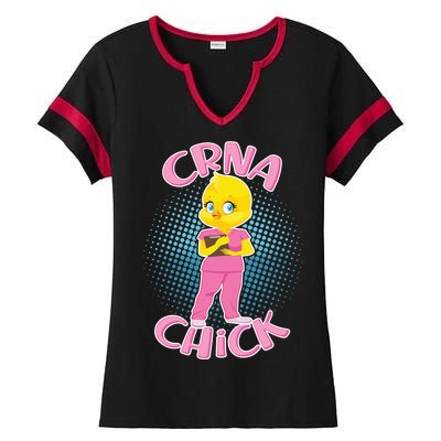 CRNA Chick Ladies Halftime Notch Neck Tee