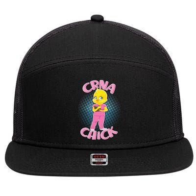 CRNA Chick 7 Panel Mesh Trucker Snapback Hat